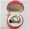 Image 3 : SILVER LOT OF 2 GEMSTONE RING (~WEIGHT 5.07G)