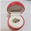 Image 3 : SILVER LOT OF 2 CUBIC ZIRCONIA RING