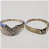 Image 1 : SILVER LOT OF 2 CUBIC ZIRCONIA RING(~WEIGHT 3.81G)