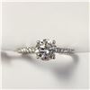 Image 1 : 10K WHITE GOLD WHITE MOISSANITE TESTS LIKE DIAMOND