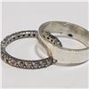 Image 2 : SILVER LOT OF 2 CUBIC ZIRCONIA RING(~WEIGHT 3.97G)