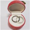 Image 3 : SILVER LOT OF 2 CUBIC ZIRCONIA RING(~WEIGHT 3.97G)
