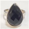 Image 1 : SILVER BLACK ONYX RING (~SIZE 7)(~WEIGHT 6.23G)