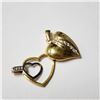 Image 2 : BRASS 2 PENDANT HEART SHAPE SET