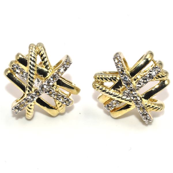 GOLD PLATED SILVER CUBIC ZIRCONIA(0.4CT)