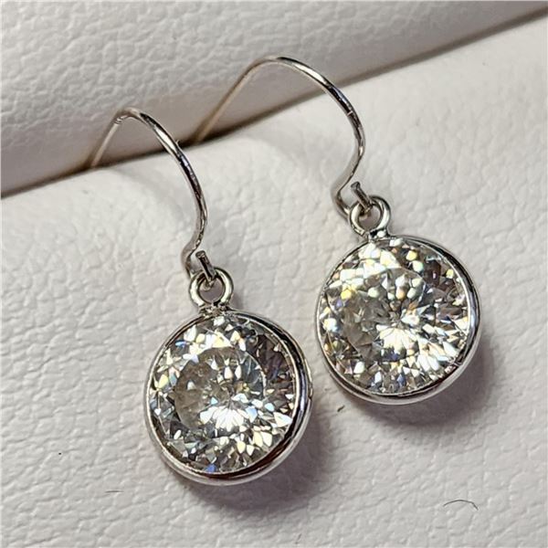 14K WHITE GOLD MOISSANITE(2.4CT) EARRINGS