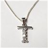 Image 1 : SILVER CZ CROSS 15" NECKLACE