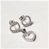 Image 1 : SILVER CZ PENDANT AND EARRING SET