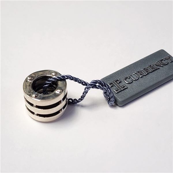 SILVER CUREENCY LABEL PENDANT