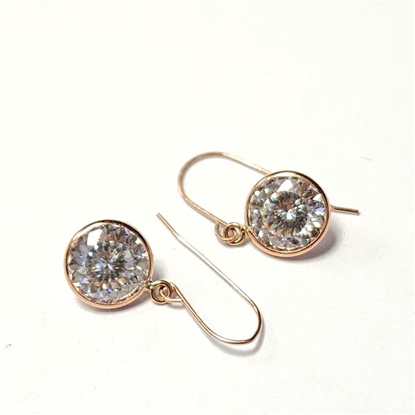 14K ROSE GOLD MOISSANITE(2.4CT) EARRINGS