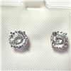 14K WHITE GOLD MOISSANITE(2.4CT) EARRINGS