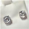 Image 2 : 14K WHITE GOLD MOISSANITE(2.4CT) EARRINGS