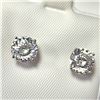 Image 3 : 14K WHITE GOLD MOISSANITE(2.4CT) EARRINGS