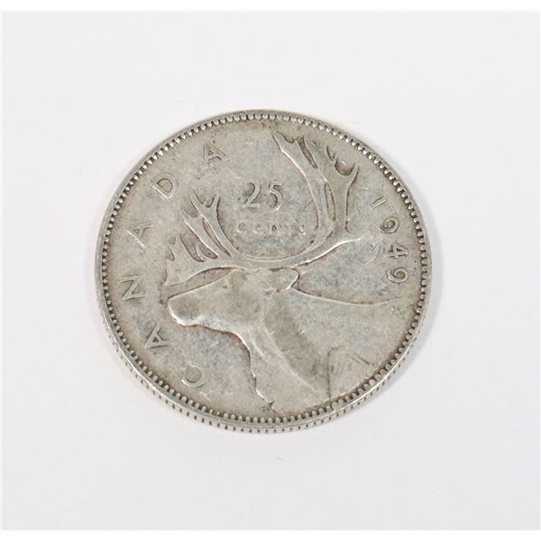 SILVER 25 CENTS CANADIAN COIN