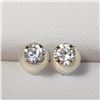 Image 1 : 14K YELLOW GOLD CZ EARRINGS, MADE IN CANADA