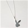 Image 2 : SILVER PLAY BOY 16" NECKLACE