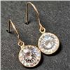 Image 1 : 14K YELLOW GOLD MOISSANITE(2.4CT) EARRINGS
