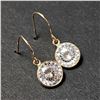 Image 3 : 14K YELLOW GOLD MOISSANITE(2.4CT) EARRINGS