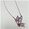 Image 2 : SILVER COLOR CZ ROSE GOLD PLATED 26" NECKLACE