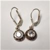 Image 1 : SILVER CZ AND MARCASITE EARRINGS