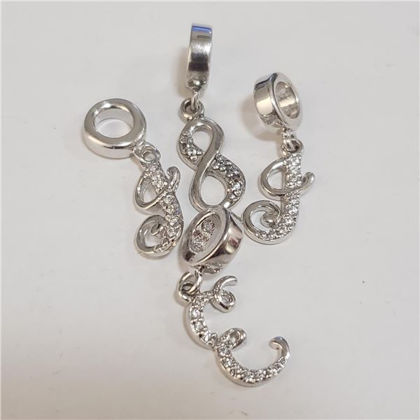 SILVER PACK OF 4 PANDORA BEADS(~WEIGHT 7G)