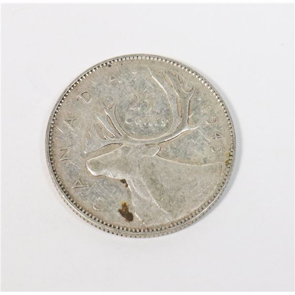 SILVER 25 CENTS CANADIAN COIN