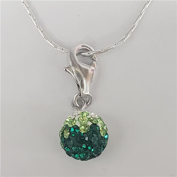 SILVER CRYSTAL 16" NECKLACE