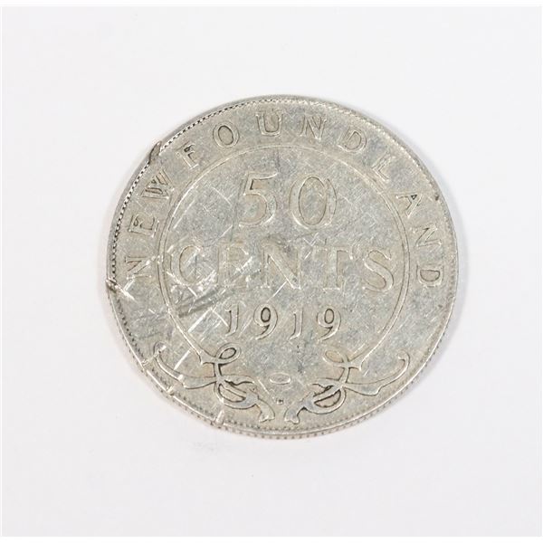 SILVER NEWFOUNDLAND 50CENT 11.5G COIN