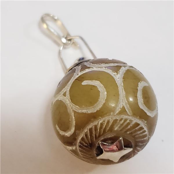 SILVER GENUINE GEMSTONE PENDANT (~WEIGHT 27.25G)