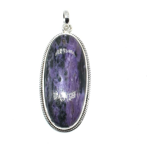 SILVER CHAROLITE(27.45CT) HAND MADE PENDANT