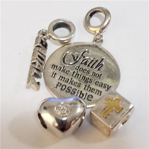 SILVER PACK OF 4 PANDORA BEADS(~WEIGHT 8.9G)