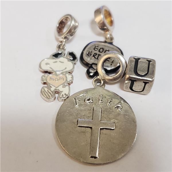 SILVER PACK OF 4 PANDORA BEADS (~WEIGHT 10.5G)