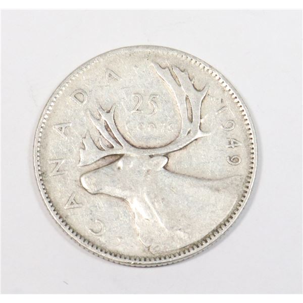 SILVER 25 CENTS CANADIAN COIN