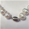 Image 3 : SILVER FRESH WATER PEARL AND CZ 19" NECKLACE