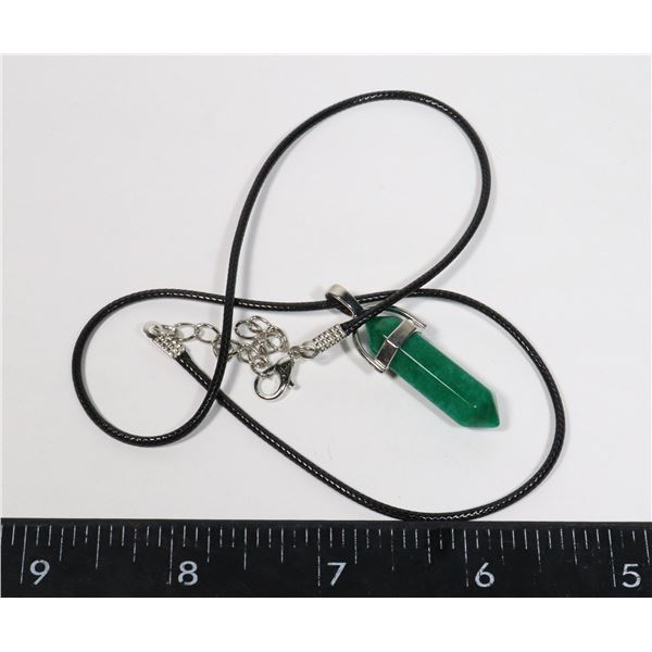 NEW SYNTHETIC GREEN JASPER REPLICA HEXAGONAL STONE