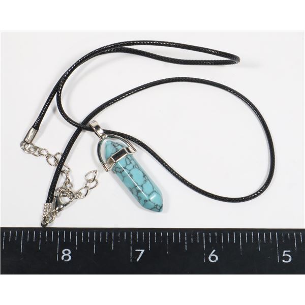 NEW SYNTHETIC BLUE HOWLITE REPLICA HEXAGONAL STONE