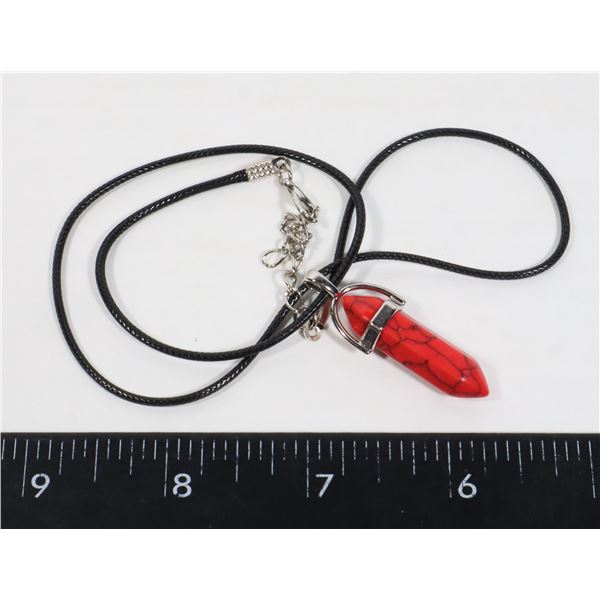 NEW SYNTHETIC RED STONE REPLICA HEXAGONAL STONE