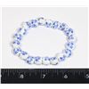 Image 1 : NEW BLUE FLOWER CERAMIC BEAD BRACELET