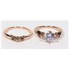 Image 1 : NEW SIZE 7 2PC ROSE GOLD TONE ROSE DESIGN RING