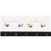 Image 1 : 2 NEW PAIRS OF ZIRCONIA DAINTY HOOP PAW EARRING