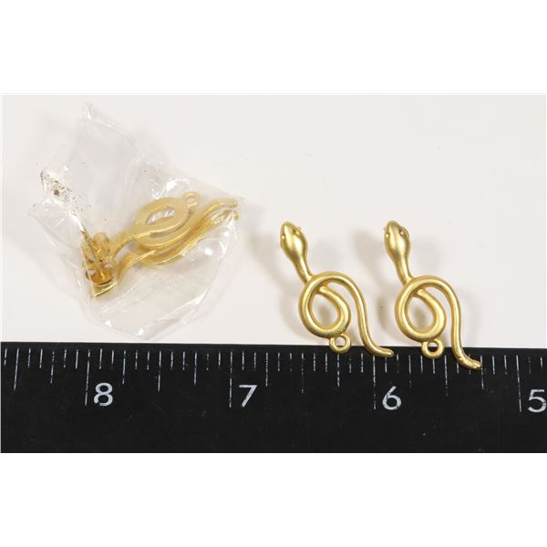 TWO SETS OF SNAKE THEME EARRINGS