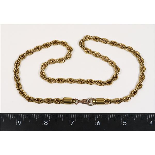 GOLD TONE 20" NECKLACE