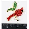 Image 1 : NEW RHINESTONE CARDINAL BROOCH