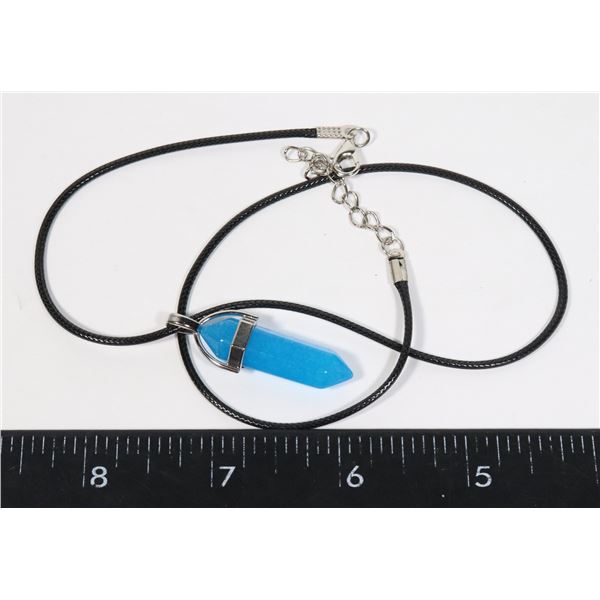 NEW SYNTHETIC BLUE OBSIDIAN REPLICA HEXAGONAL