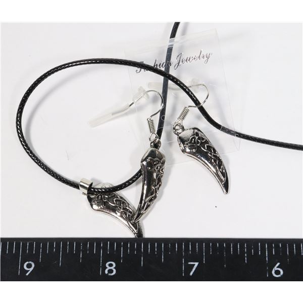 NEW CELTIC KNOT TOOTH DESIGN DROP EARRING