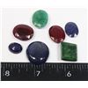 Image 1 : 108.5cts GENUINE RUBY, EMERALD, SAPPHIRE, LAPIS