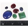 Image 1 : 104.3cts GENUINE RUBY, EMERALD, SAPPHIRE, LAPIS