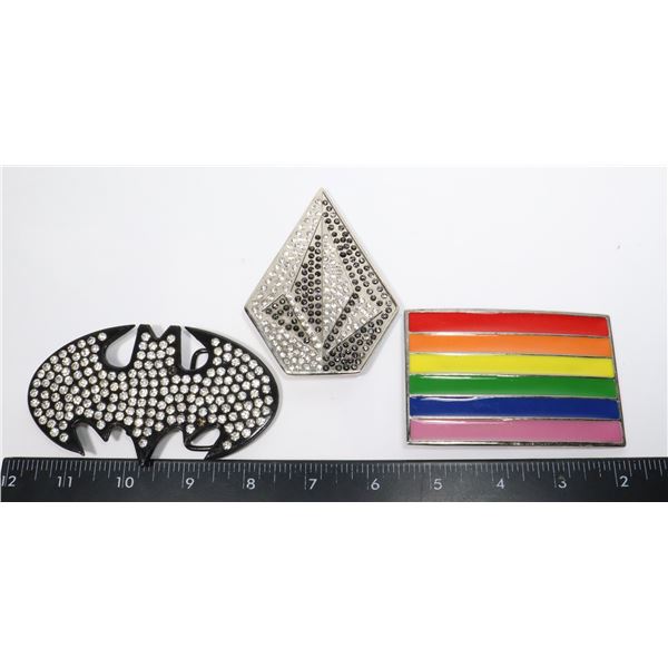 RHINESTONE BATMAN THEME BELT BUCKLE (MISSING