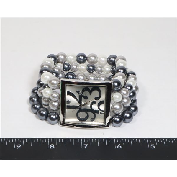 BEADED BRACELET WATCH