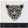 Image 1 : RHINESTONE LEOPARD HEAD PENDANT